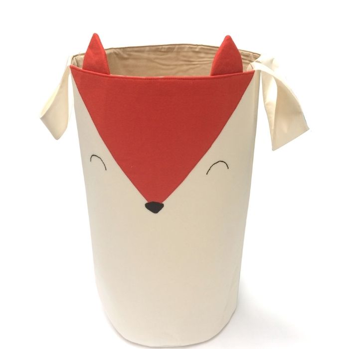100% handmade rigid fabric baskets. With applications of animal faces and figures. - Image 2