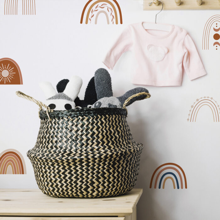 Vinyl Rainbow boho pack x 36. Boho style minimalist rainbow stickers.