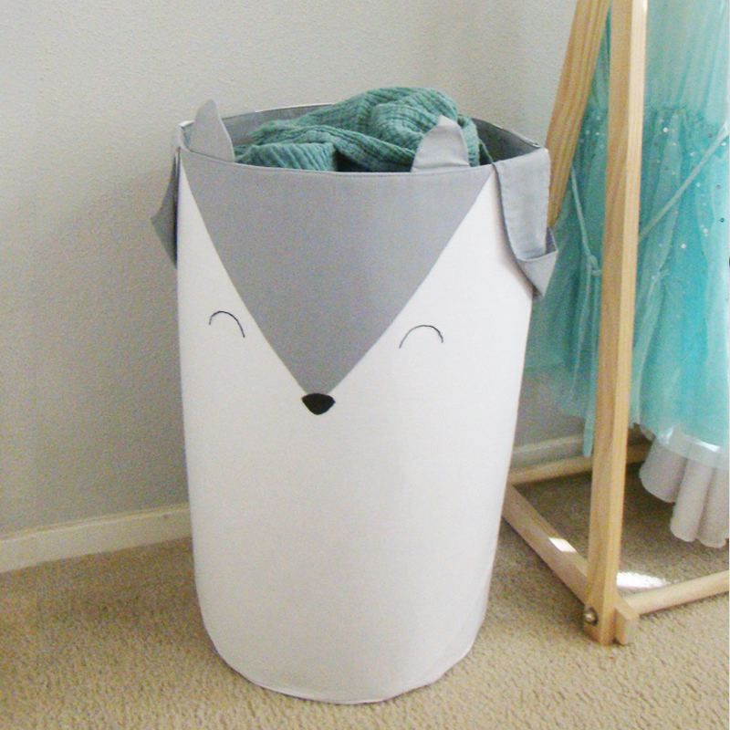 100% handmade rigid fabric baskets. With applications of animal faces and figures. - Image 6