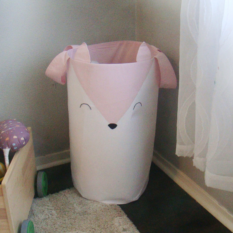 100% handmade rigid fabric baskets. With applications of animal faces and figures. - Image 7