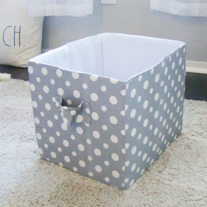 Grey and withe dots baskets. Organizer boxes