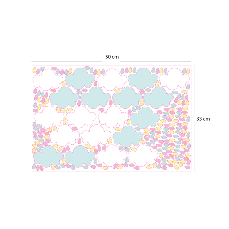 Vinilos Nubes y lluvia de Colores - Imagen 2