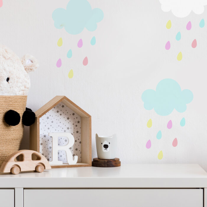 Vinilos Nubes y lluvia de Colores