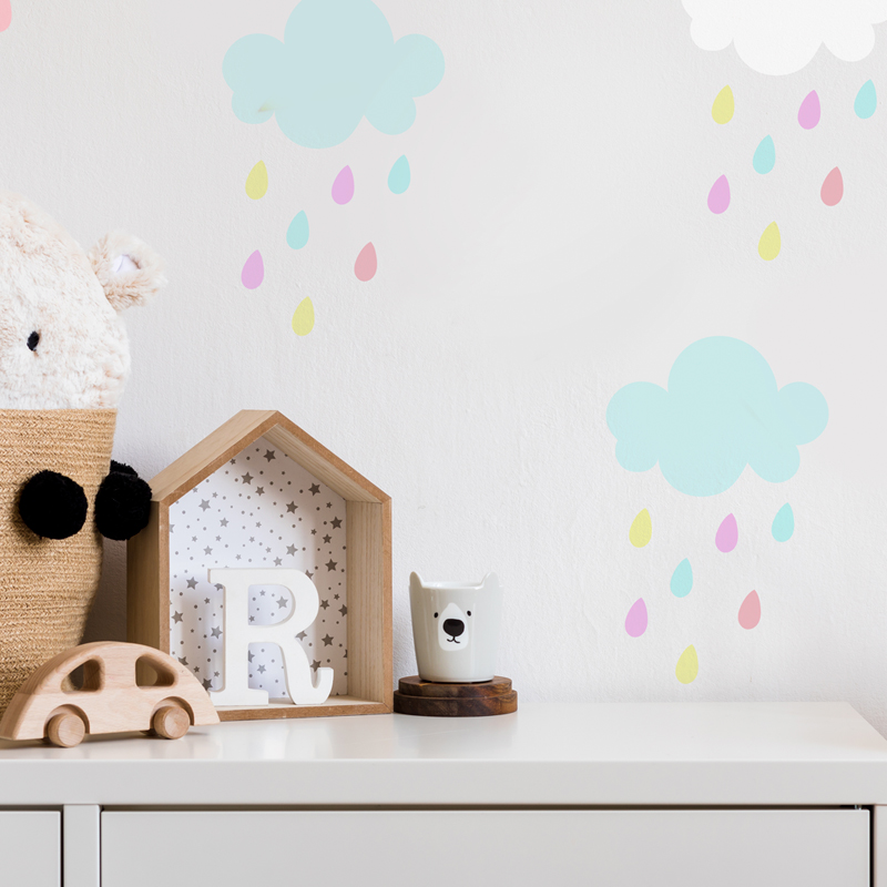 Vinilos Nubes y lluvia de Colores