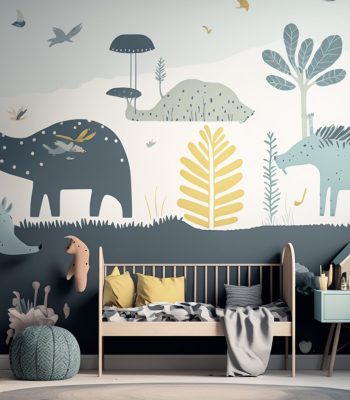 Pequeños dinosaurios y naturaleza nordica